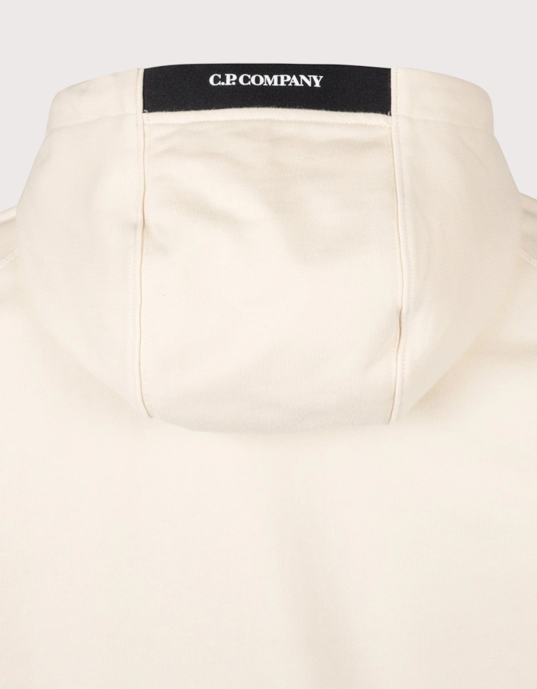 Diagonal Raised Fleece Lens Hoodie