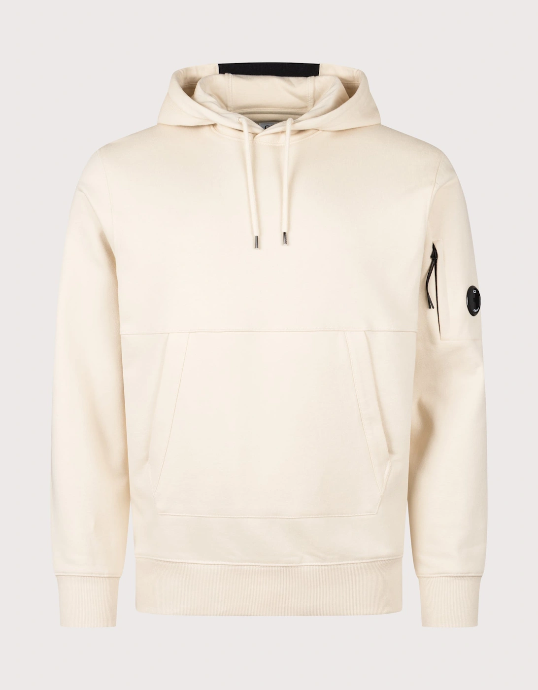 Diagonal Raised Fleece Lens Hoodie