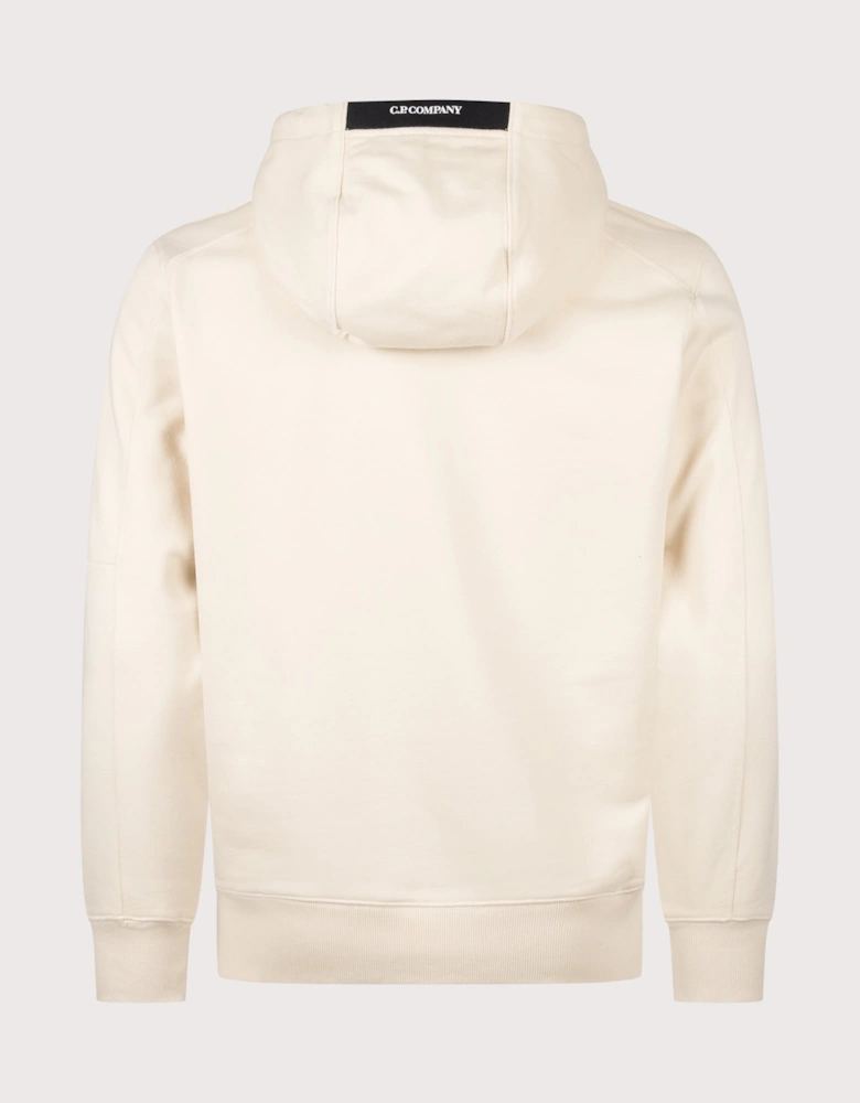 Diagonal Raised Fleece Lens Hoodie