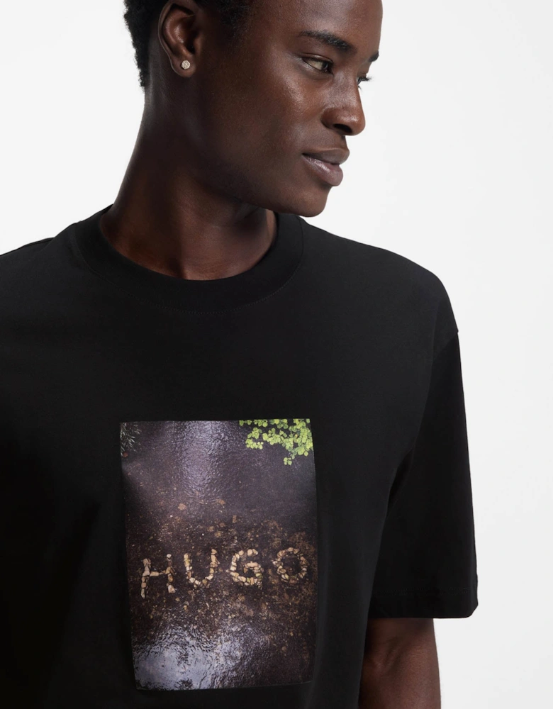 HUGO Doreston Mens Graphic T-Shirt - Black 001