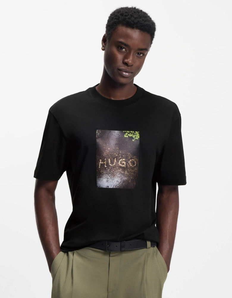 HUGO Doreston Mens Graphic T-Shirt - Black 001