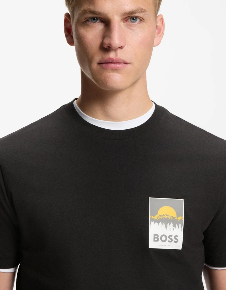 BOSS Orange TePlain Mens T-Shirt - Black 001