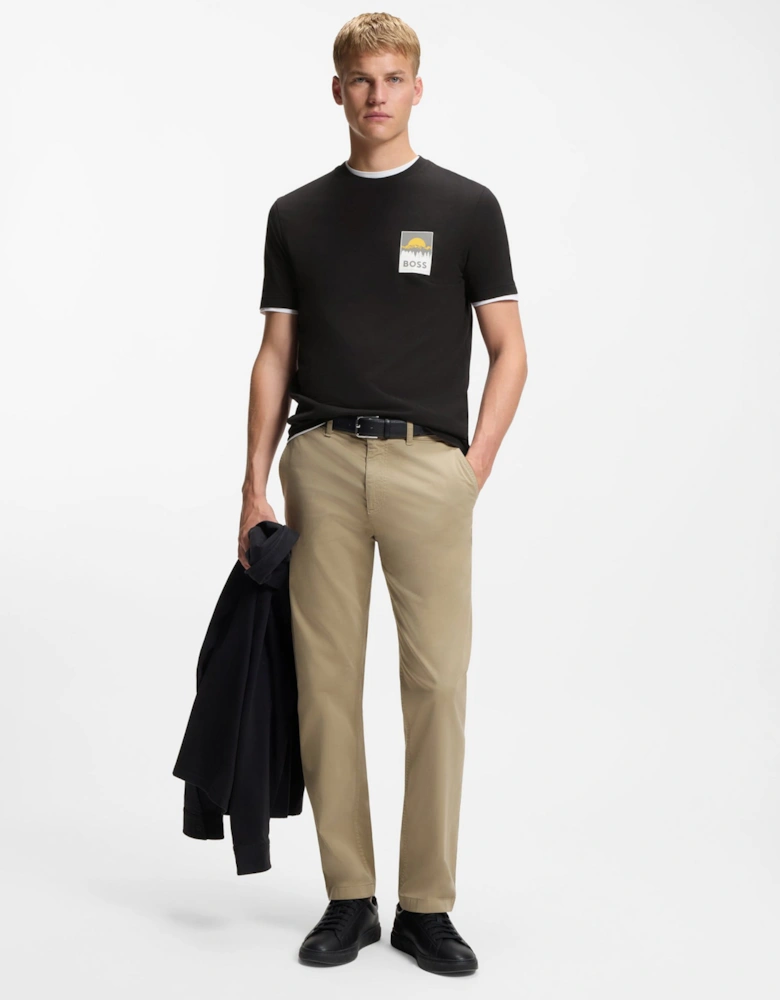 BOSS Orange TePlain Mens T-Shirt - Black 001