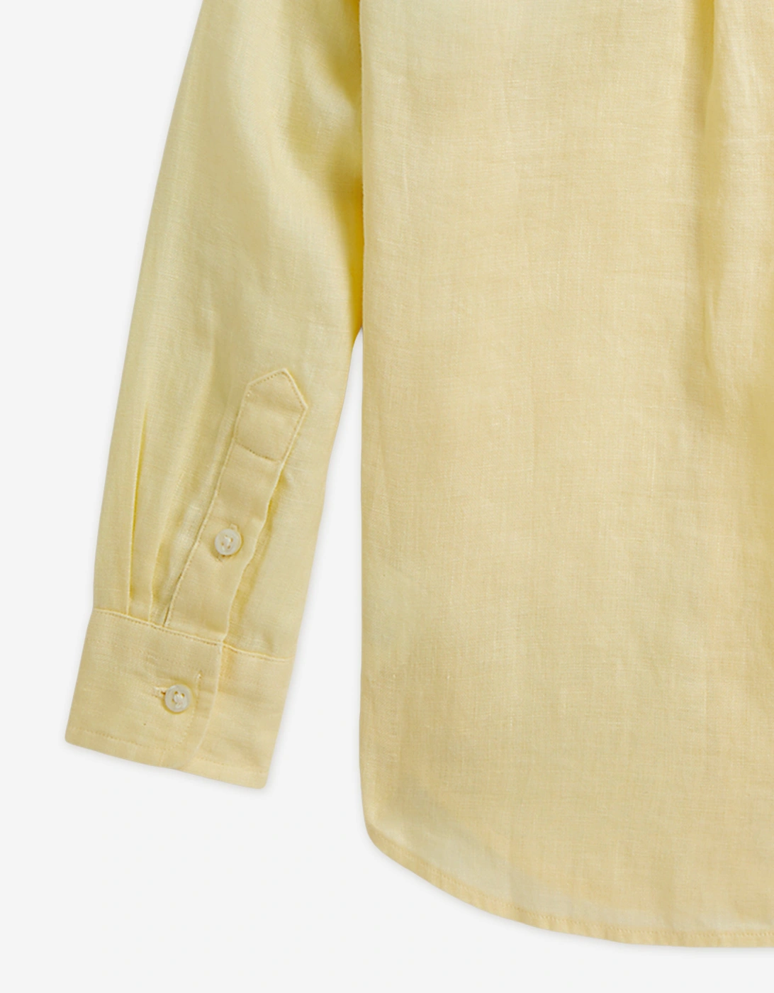 Boys Linen Logo Shirt in Yellow