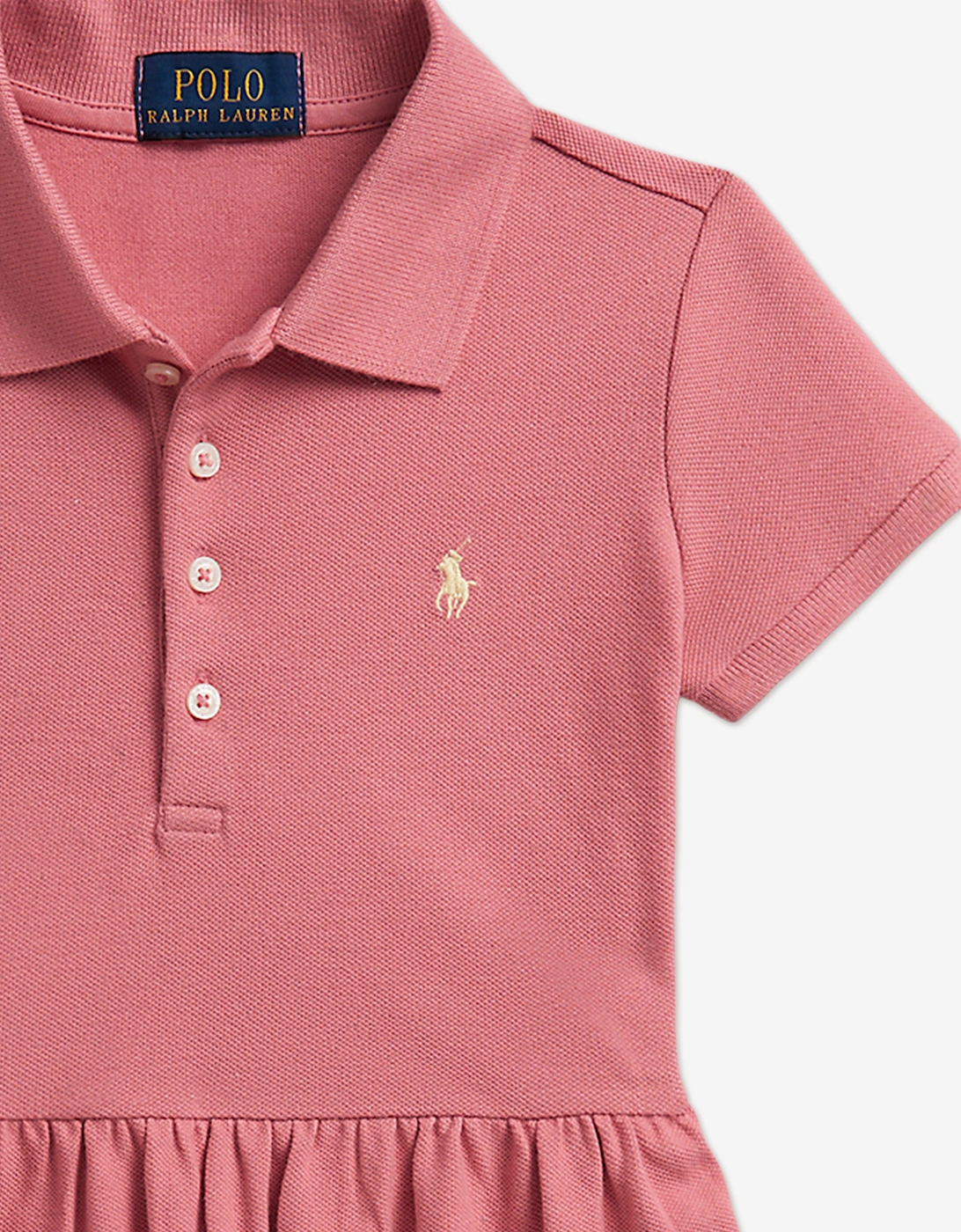 Girls Polo Waist Dress in Pink