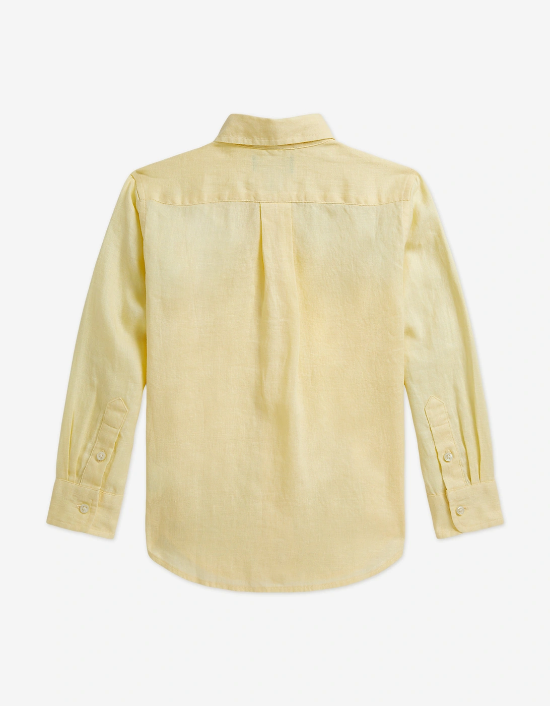 Boys Linen Logo Shirt in Yellow