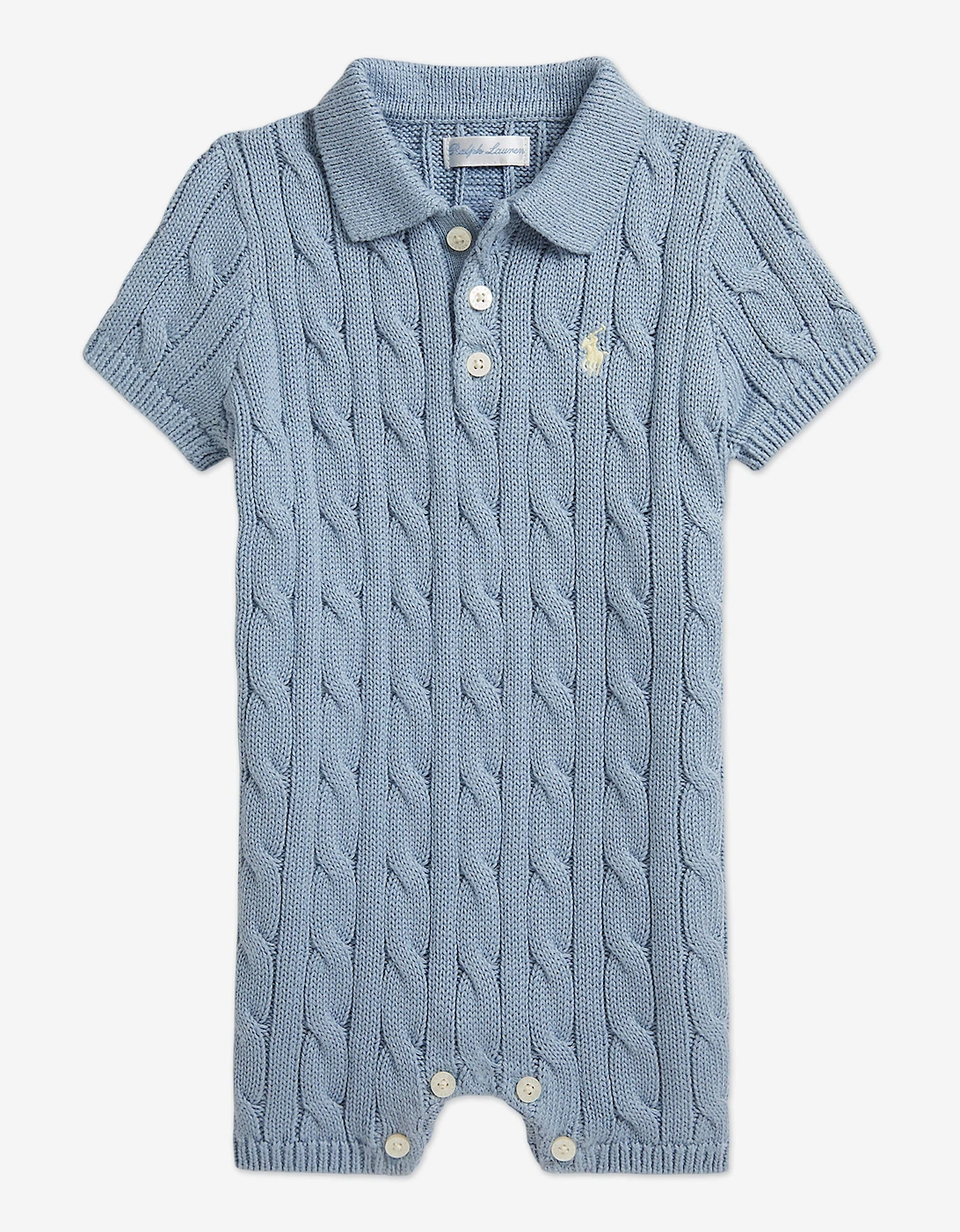 Baby Boys Logo Romper in Blue, 5 of 4