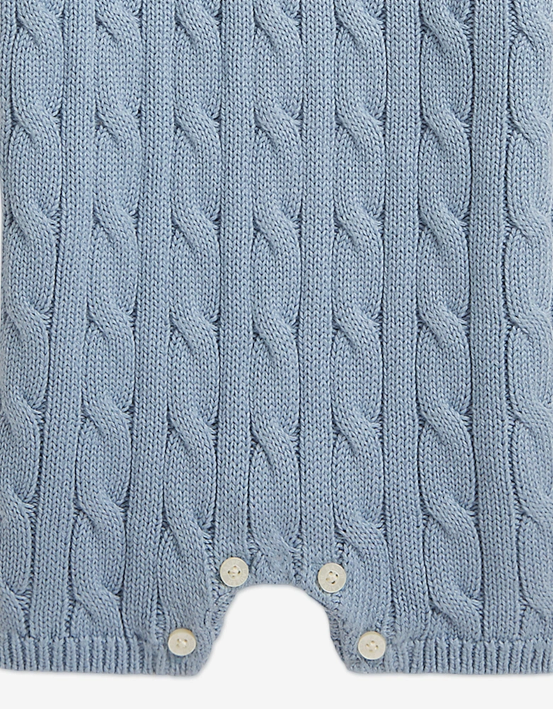 Baby Boys Logo Romper in Blue