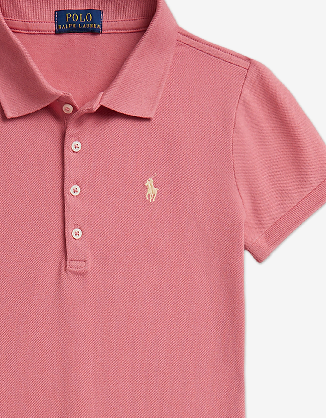 Girls Flare Polo Dress in Pink