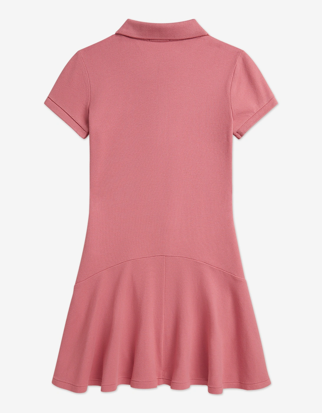 Girls Flare Polo Dress in Pink