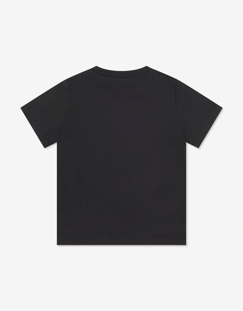 Enfant Boys Cotton Logo T-Shirt in Black
