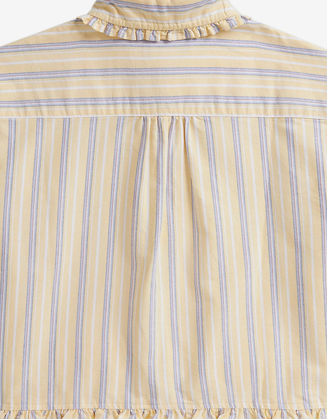 Girls Striped Oxford Blouse in Yellow