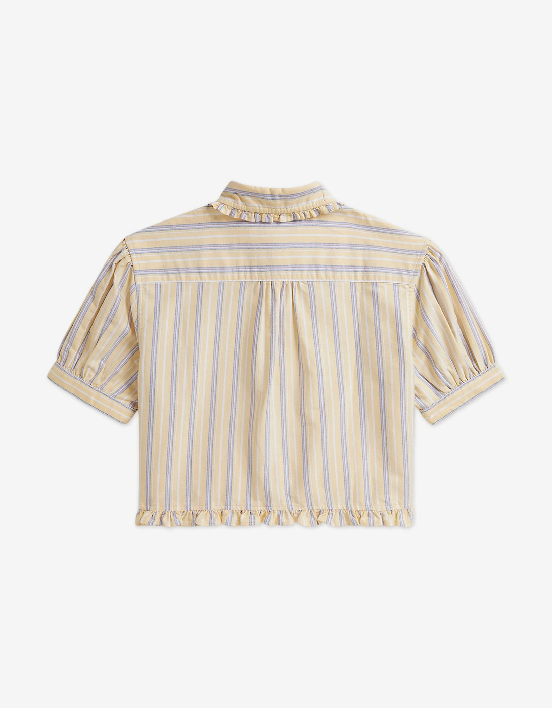 Girls Striped Oxford Blouse in Yellow