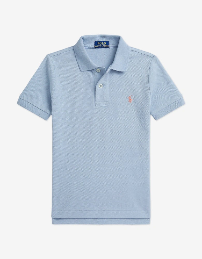Boys Logo Polo Shirt in Blue