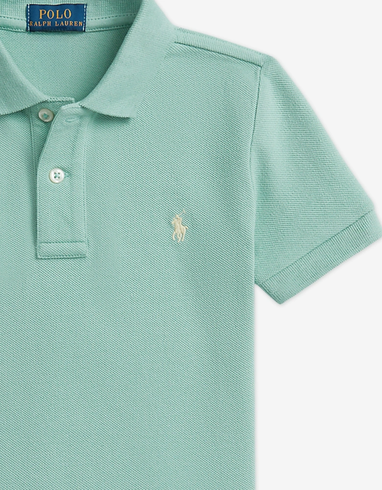 Boys Logo Polo Shirt in Green