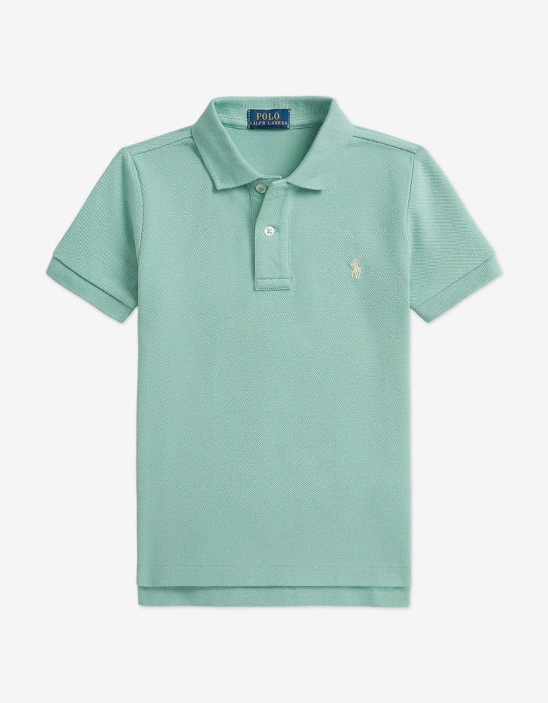 Boys Logo Polo Shirt in Green