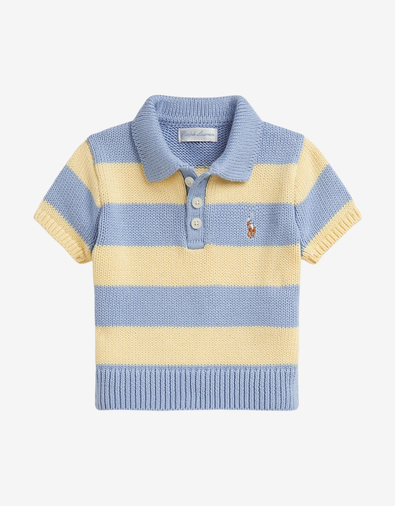 Baby Boys Striped Short Set in Yellow