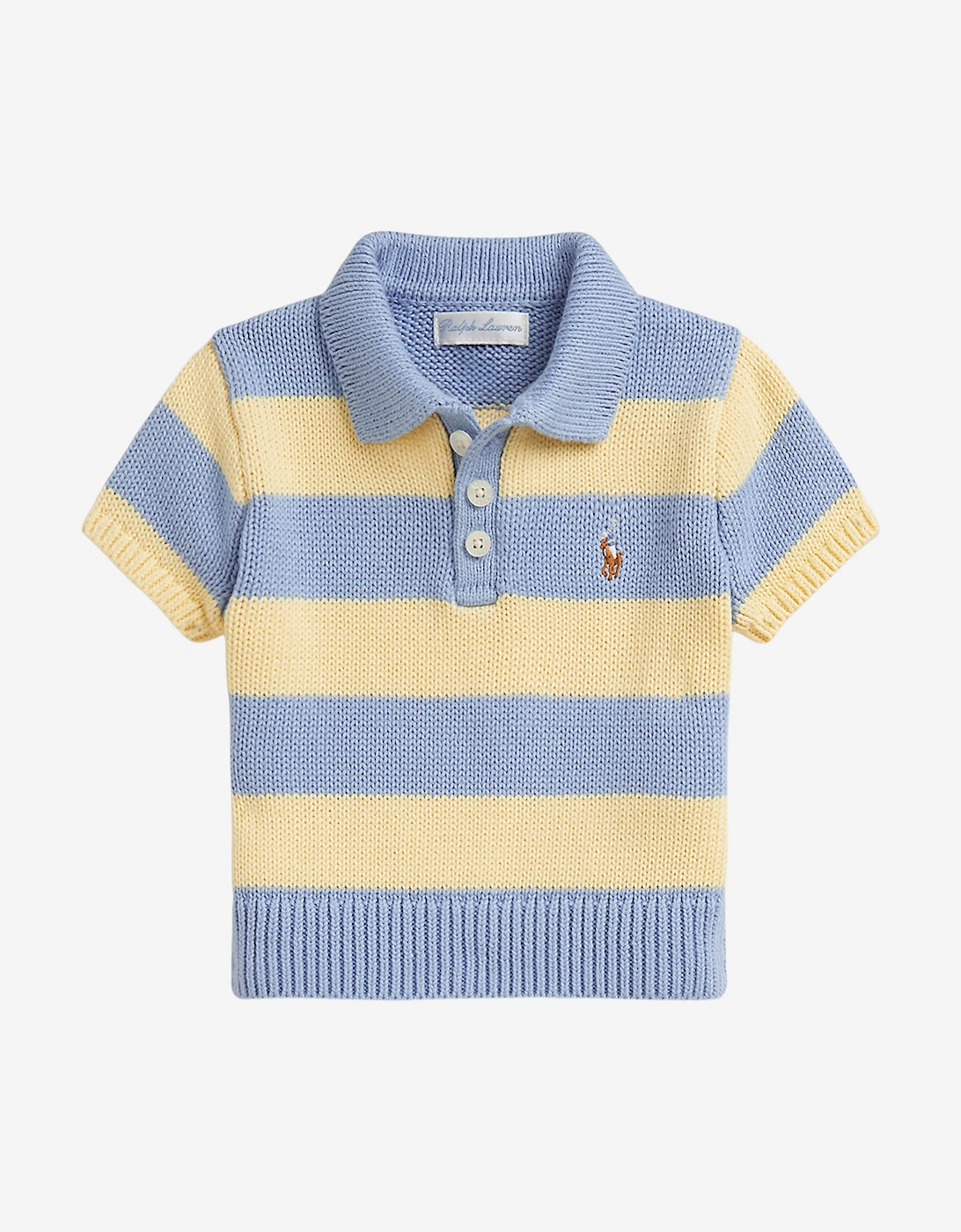 Baby Boys Striped Short Set in Yellow