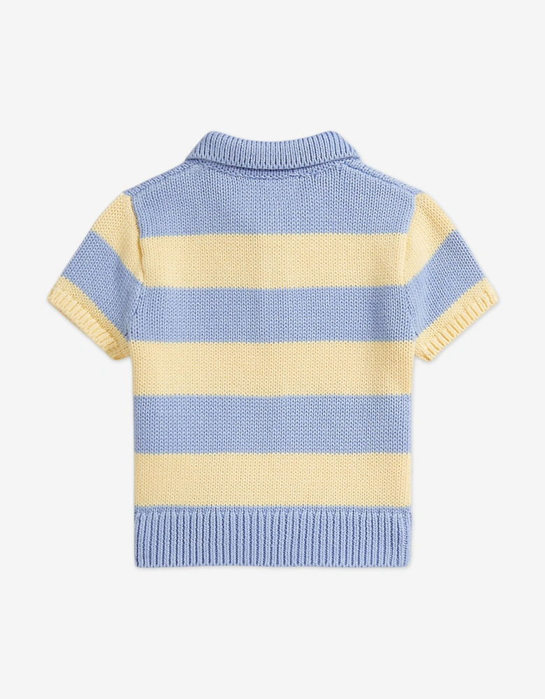 Baby Boys Striped Short Set in Yellow