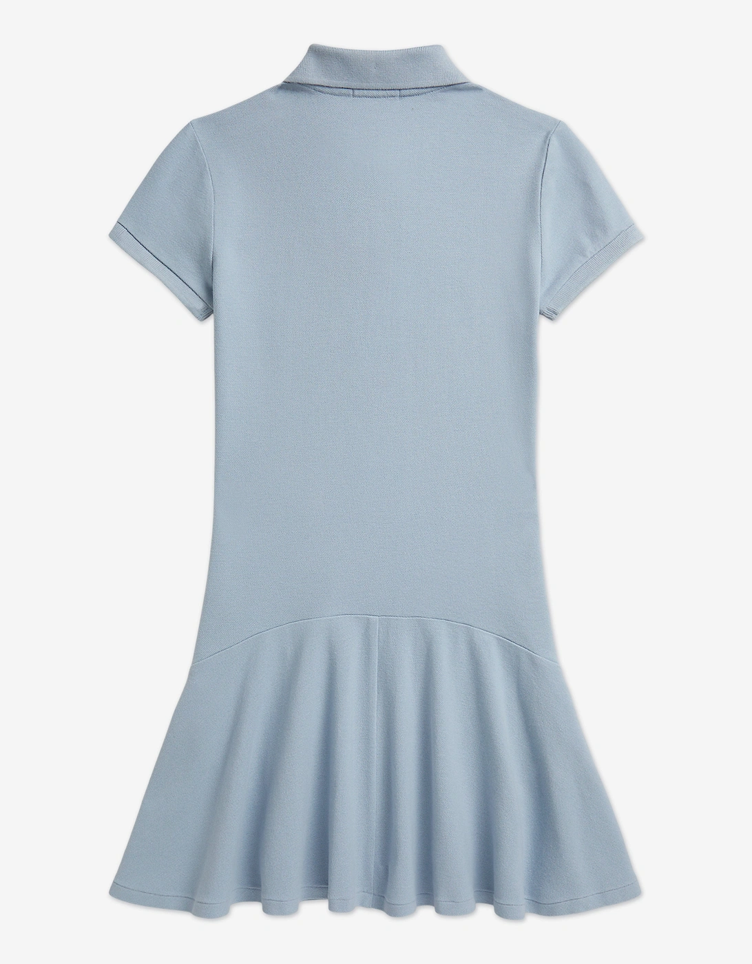 Girls Flare Polo Dress in Blue