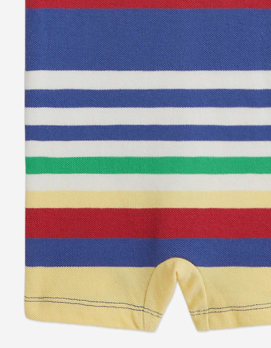 Baby Boys Striped Polo Romper in Multicolour