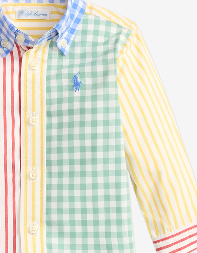 Baby Boys Shirt and Shorts Set in Multicolour