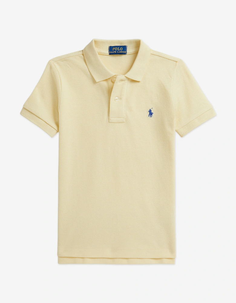 Boys Logo Polo Shirt in Yellow