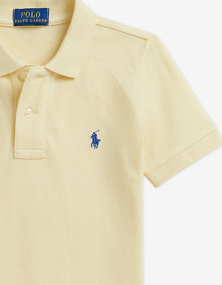 Boys Logo Polo Shirt in Yellow