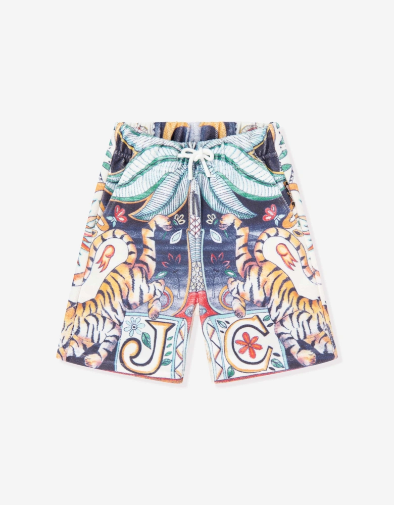 Kids India Digital Baxar Bermuda Shorts in Multicolour