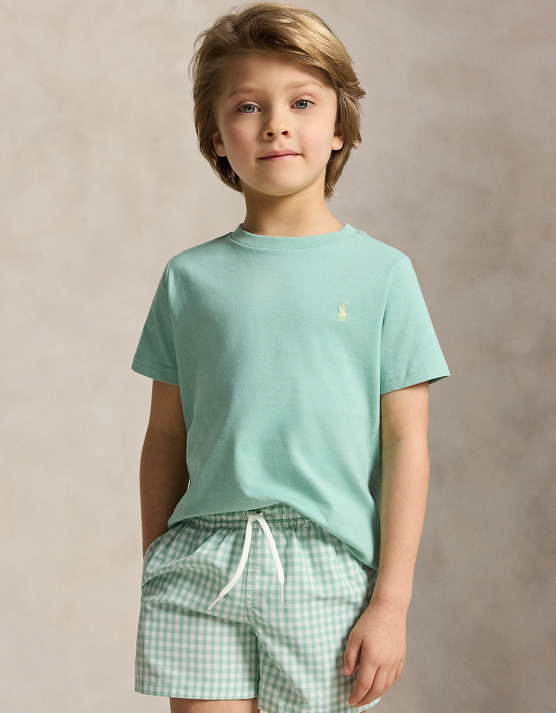 Boys Logo Jersey T-Shirt in Green