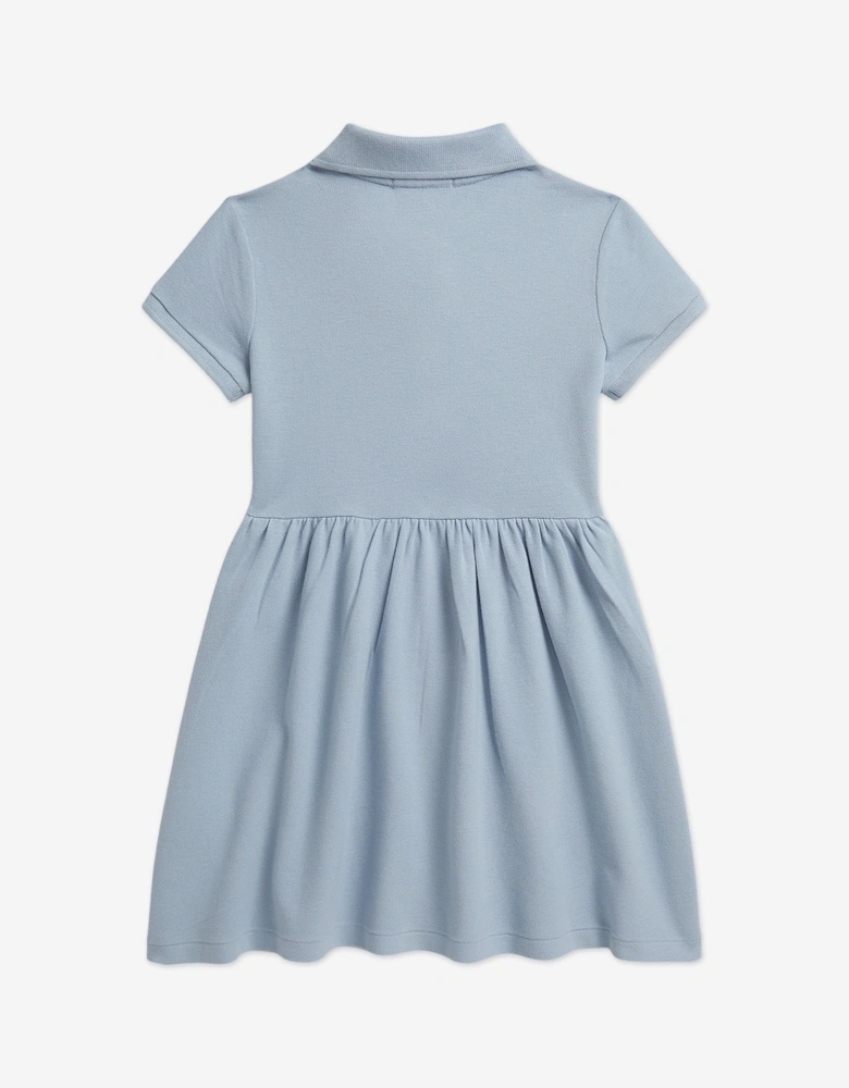 Girls Polo Waist Dress in Blue