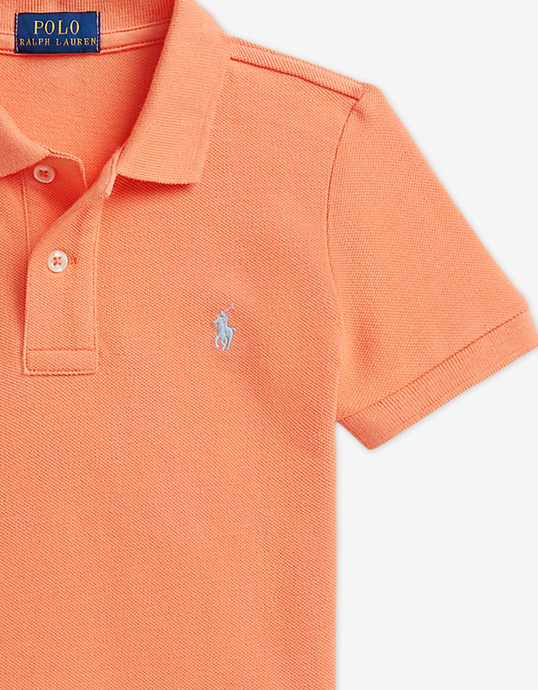 Boys Logo Polo Shirt in Orange