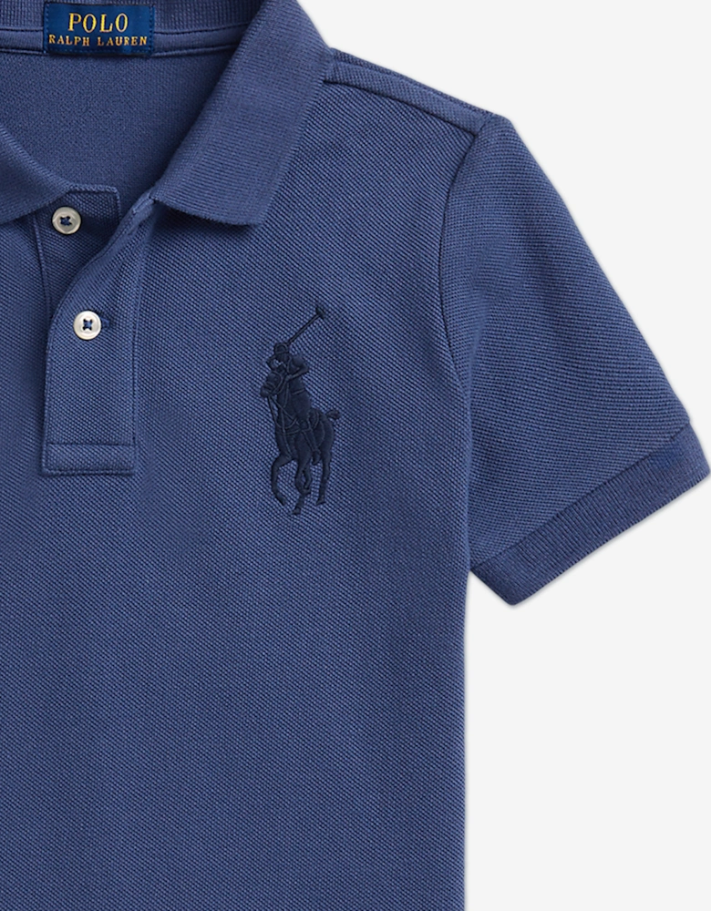 Boys Logo Polo Shirt in Navy