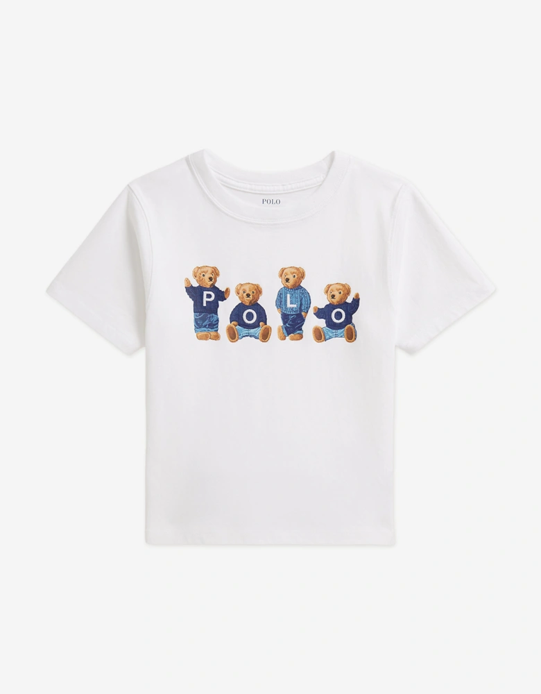 Girls Polo Bears T-Shirt in White