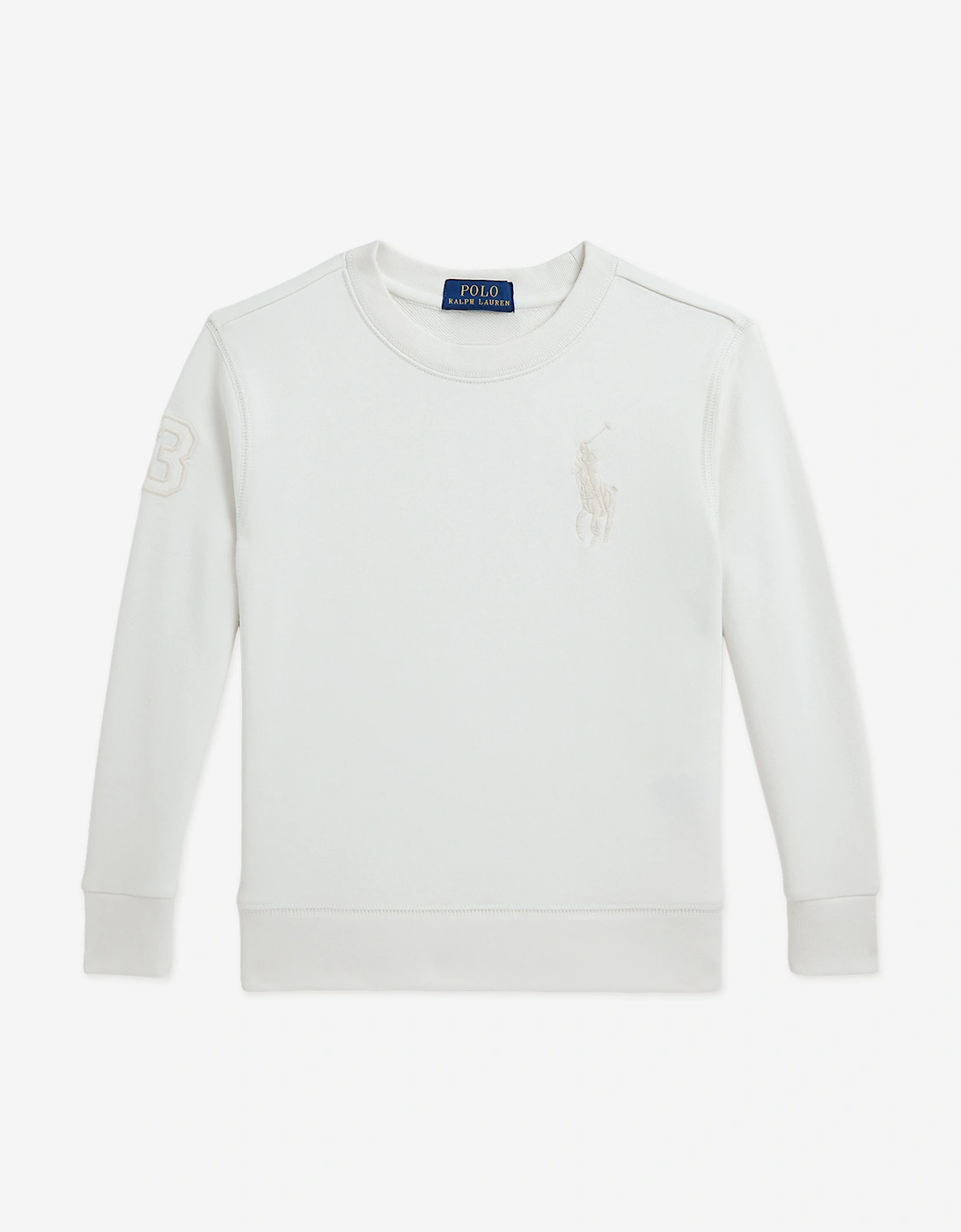 Boys French Terry Logo Sweatshirt in Ivory, 5 of 4