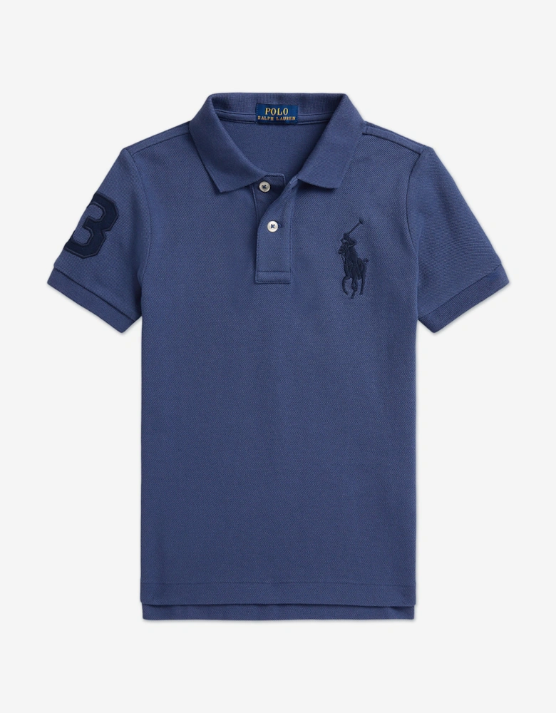 Boys Logo Polo Shirt in Navy