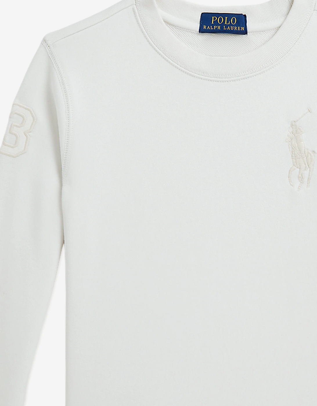 Boys French Terry Logo Sweatshirt in Ivory