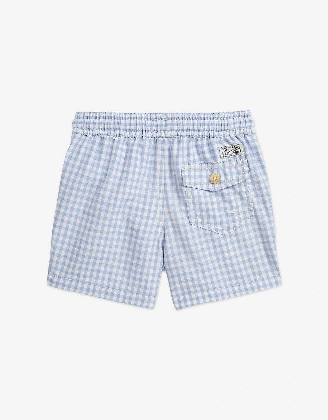Boys Checked Swim Shorts in Blue