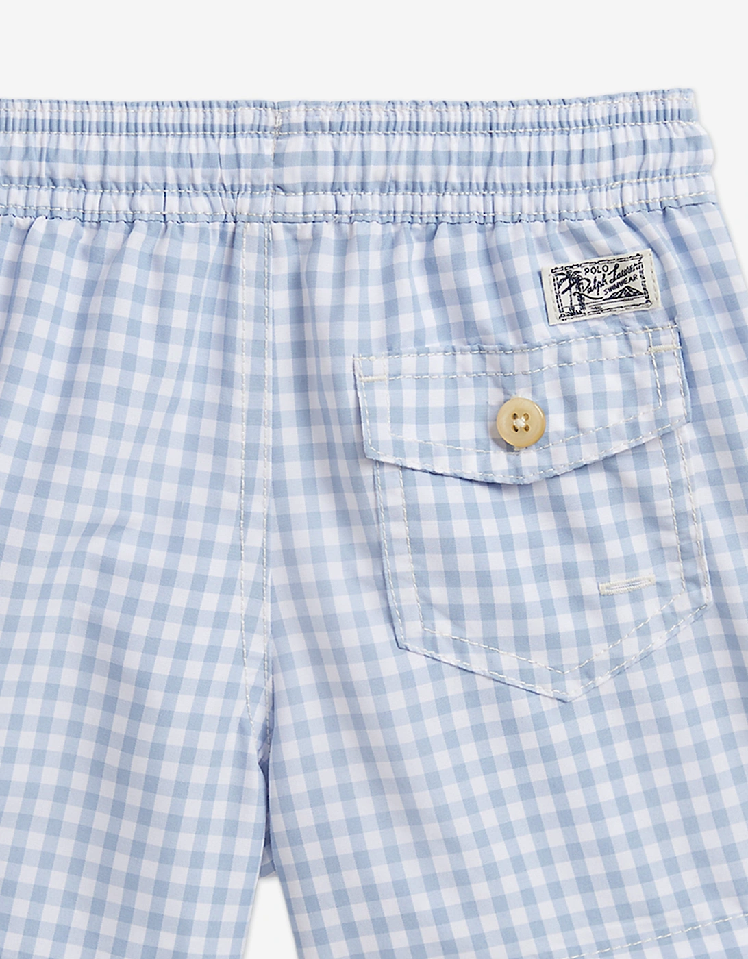 Boys Checked Swim Shorts in Blue