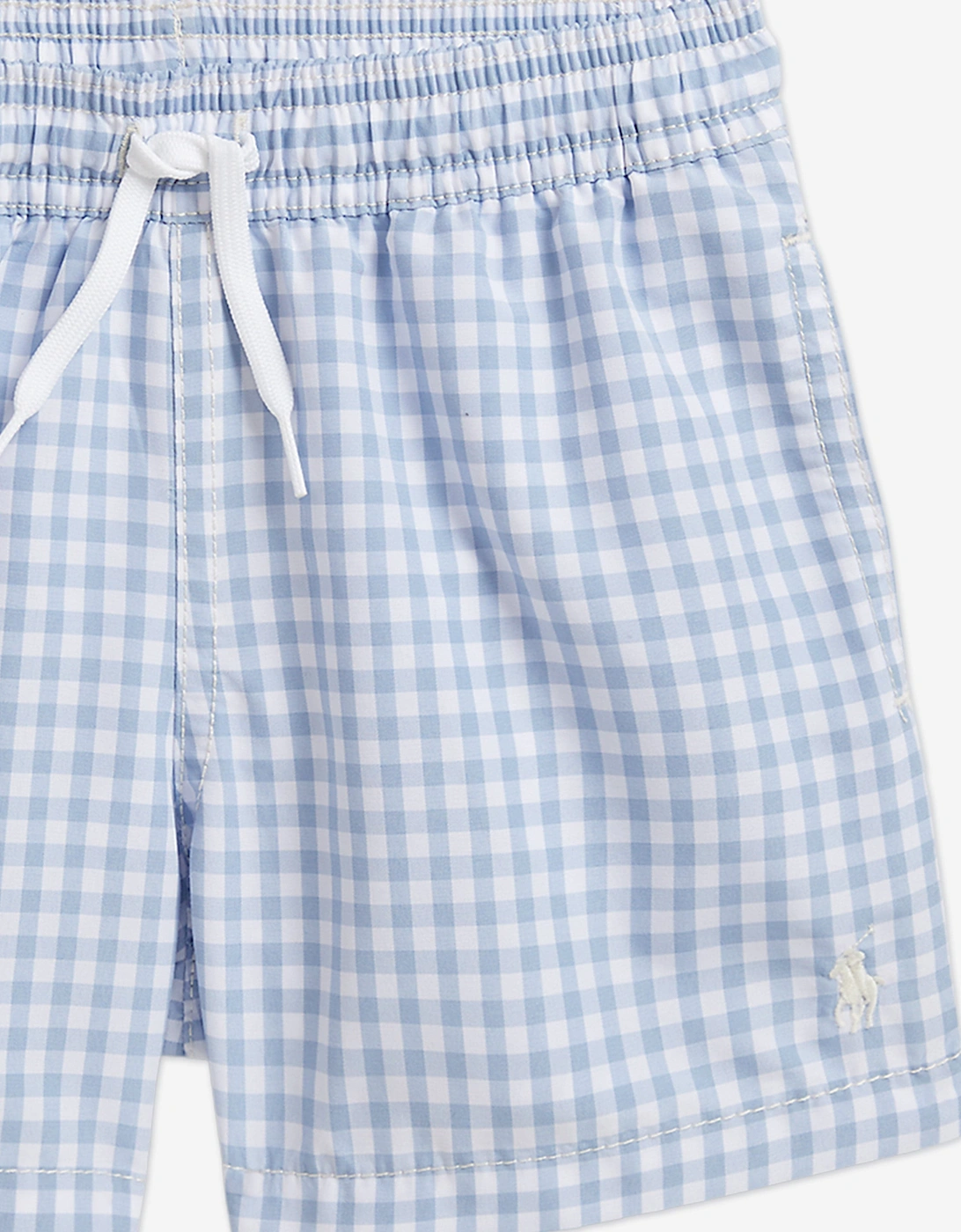 Boys Checked Swim Shorts in Blue