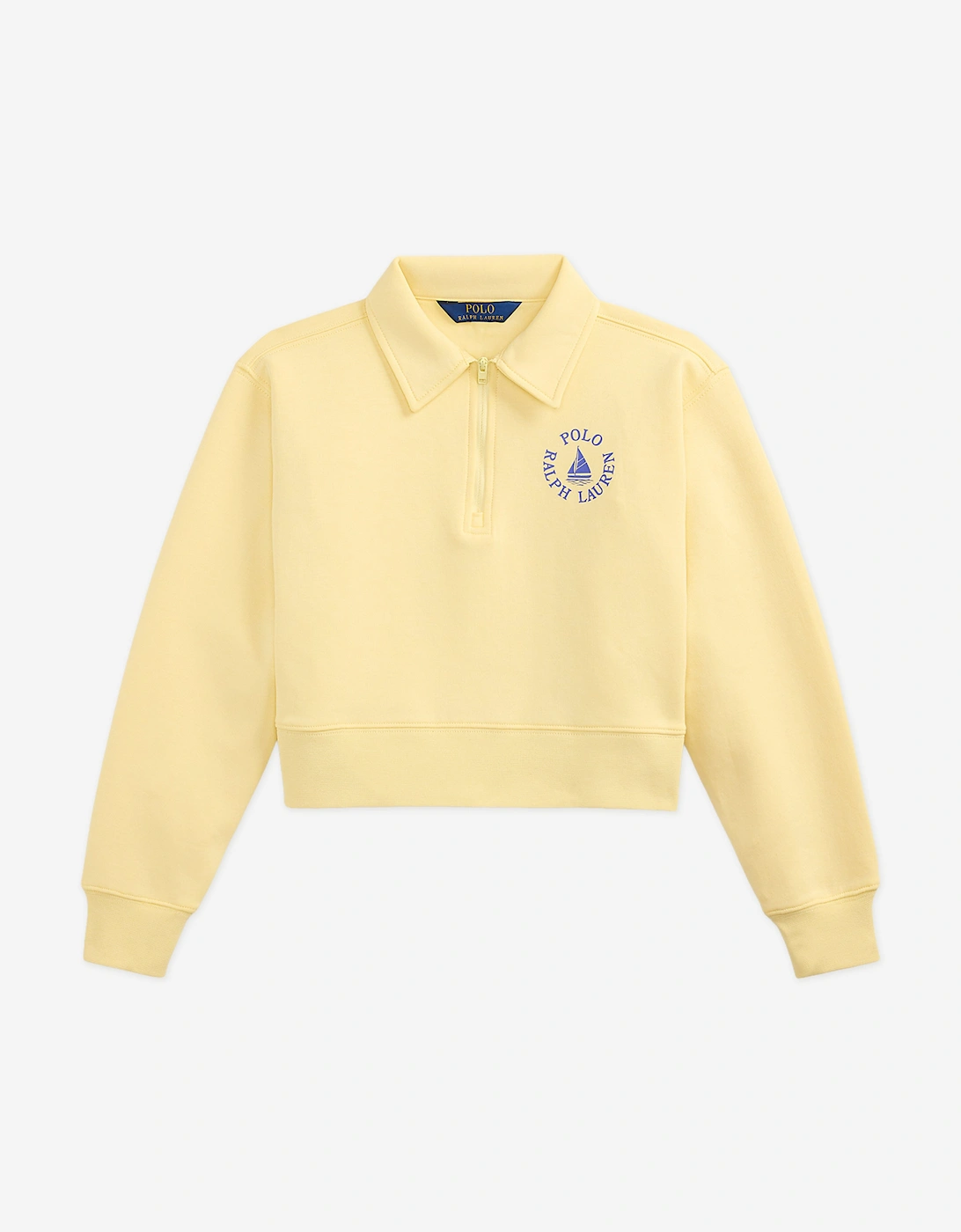 Girls Half Zip Sweatshirt in Yellow, 6 of 5
