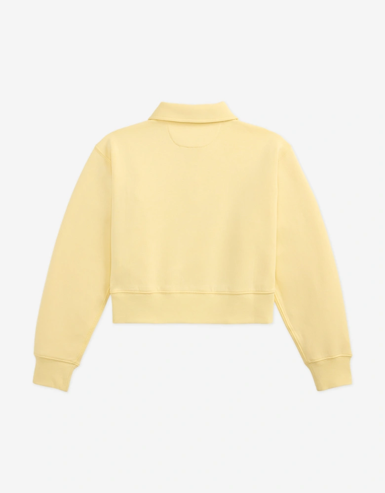 Girls Half Zip Sweatshirt in Yellow