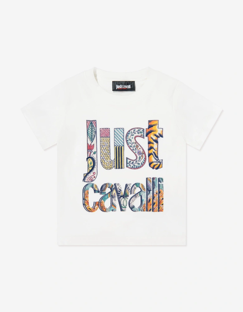 Kids Chakia Logo T-Shirt in Ivory