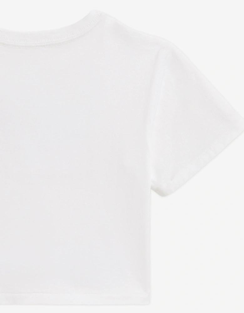 Girls Flag Jersey T-Shirt in White