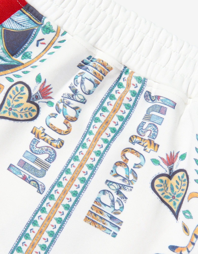 Girls Palm Thiru Fleece Skirt in Ivory