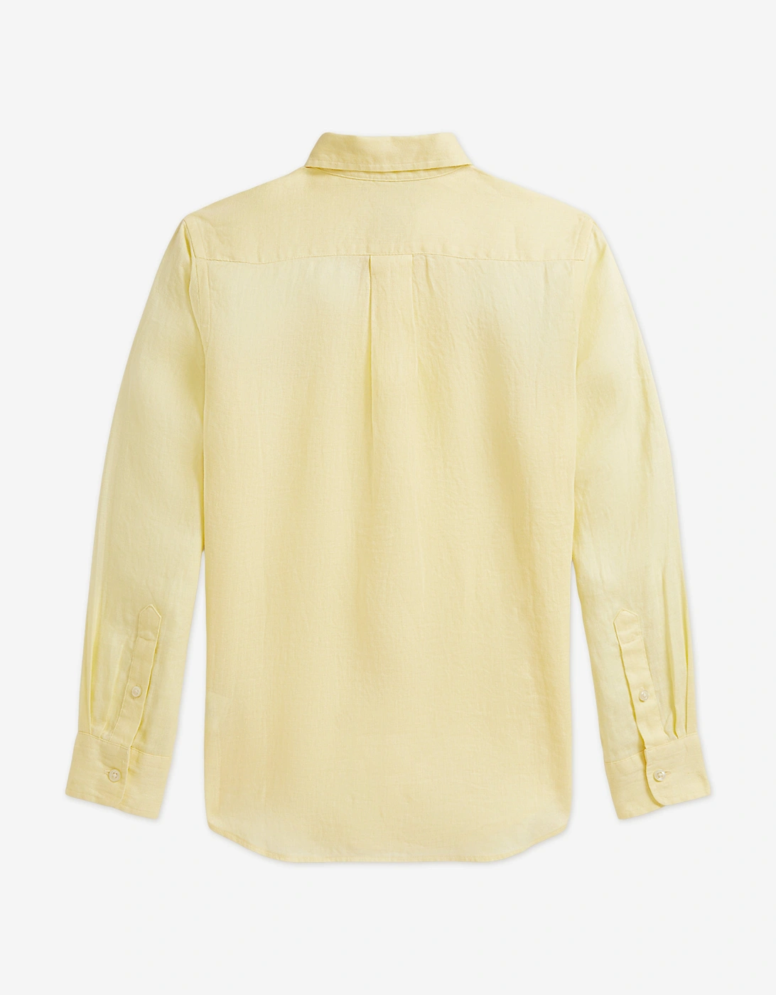 Boys Linen Logo Shirt in Yellow