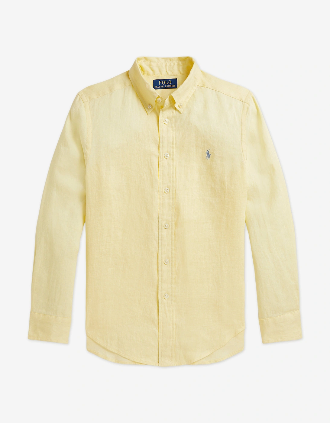 Boys Linen Logo Shirt in Yellow, 5 of 4