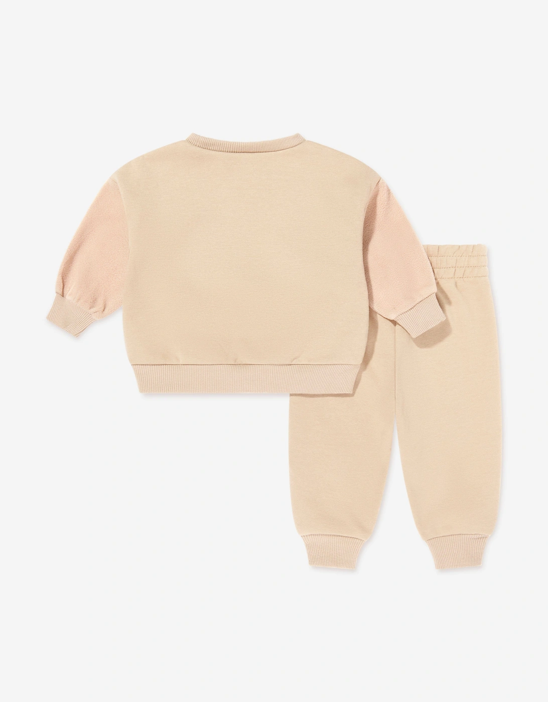 Kids Logo Fleece Tracksuit in Beige