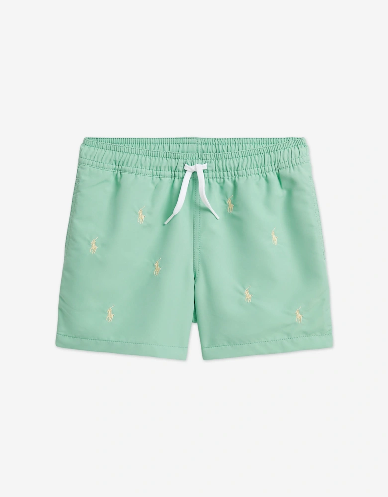 Boys Logo Swim Shorts in Green