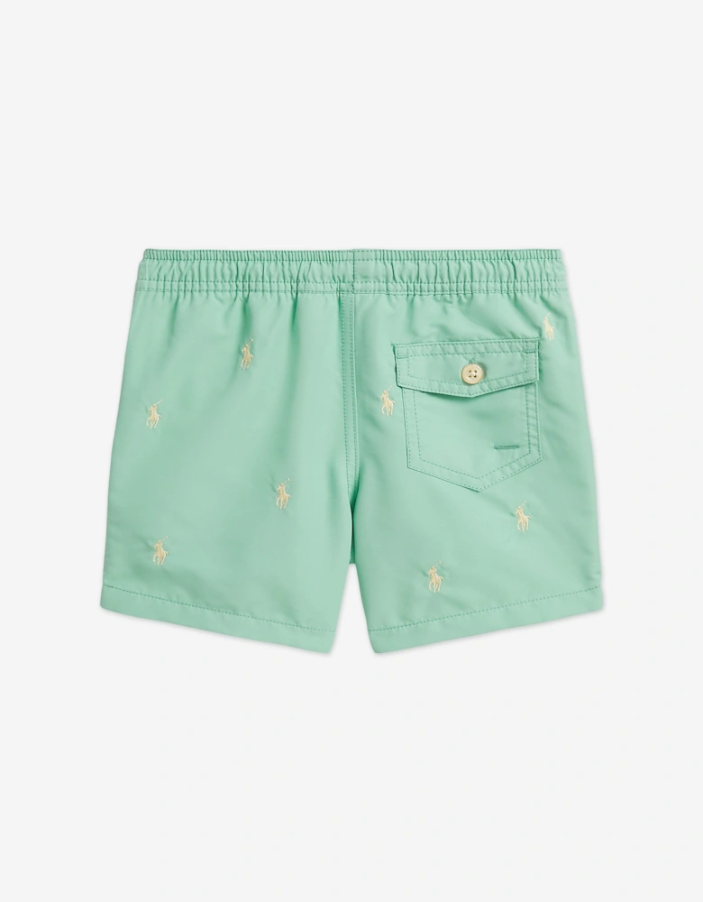 Boys Logo Swim Shorts in Green
